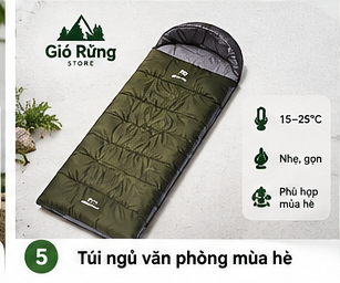 Túi ngủ mùa hè gọn nhẹ