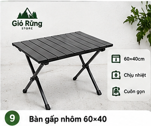 Bàn gấp nhôm 60x40