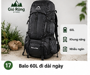 Balo trekking 60L đi dài ngày